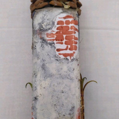 Decorative house used, made from bottle