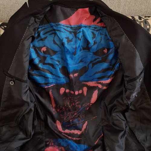 Stephan men's black jacket size 52 new, double-breasted