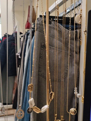 Kolie necklace new, gold and silver by A.L.E.
