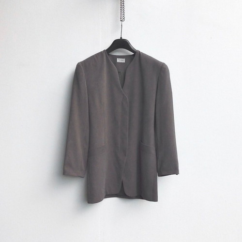 Kiara collarless blazer gray size S like new