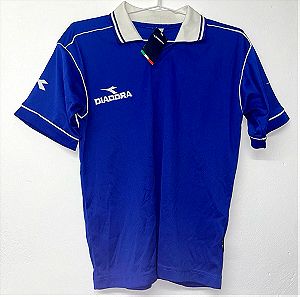 Diadora παιδική μπλούζα Polo. Vintage jersey ποδοσφαιρική, παιδικό XL, καινούργια με ταμπελάκι.