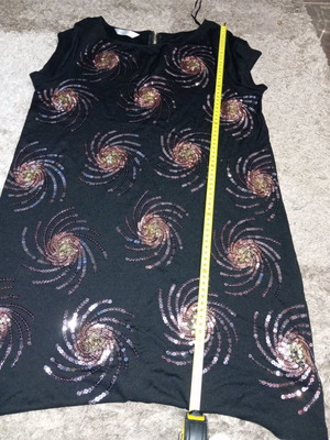Women's dress with sequins like new, black, size M