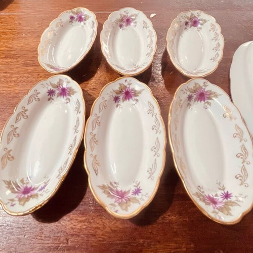 Antique Russian porcelain meze set like new, 7 pieces