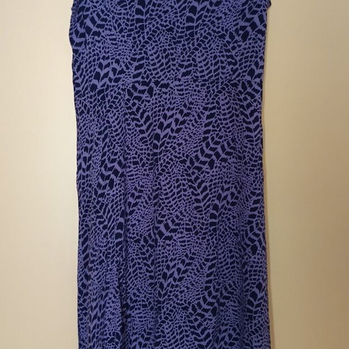 Namaste women's dress new, purple and black, size XL with patterns