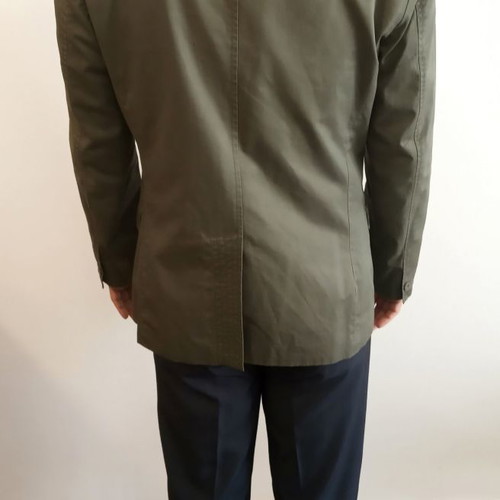 Butler and Webb men's double-breasted jacket khaki color like new