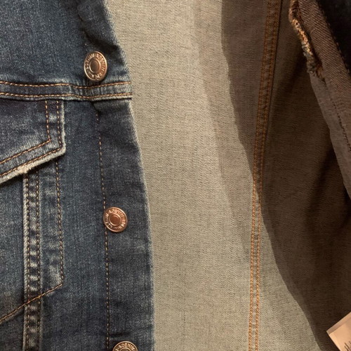 Denim jacket used, size Large, dark blue