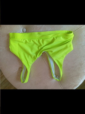 Swimwear bustier new, yellow, medium size