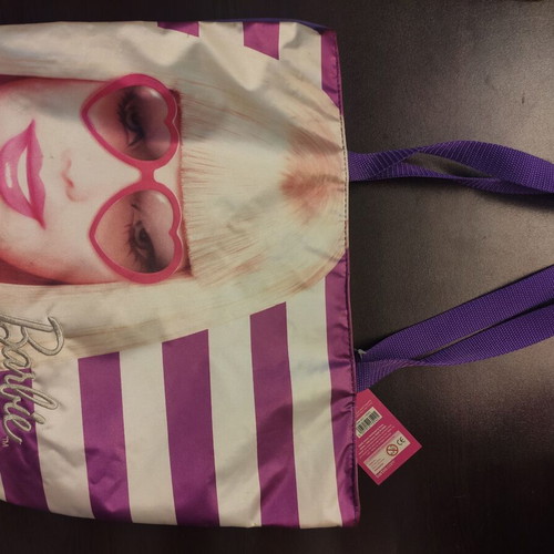 Barbie fabric shoulder bag pink and purple new