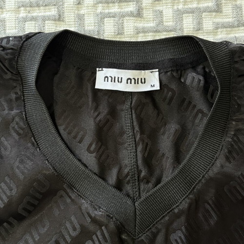 Miu Miu black summer set, new, size M satin fabric