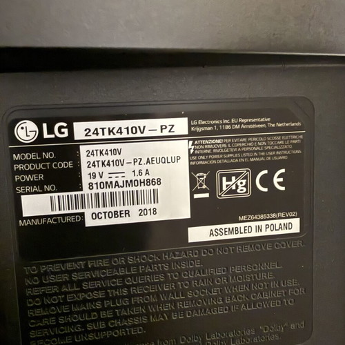 LG 24” Television like new