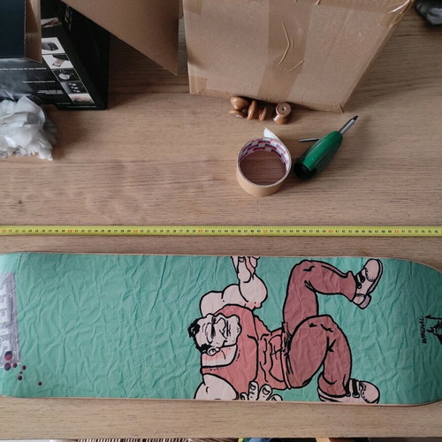 Skateboard collectible 7 ply wood with Raw Steel design like new