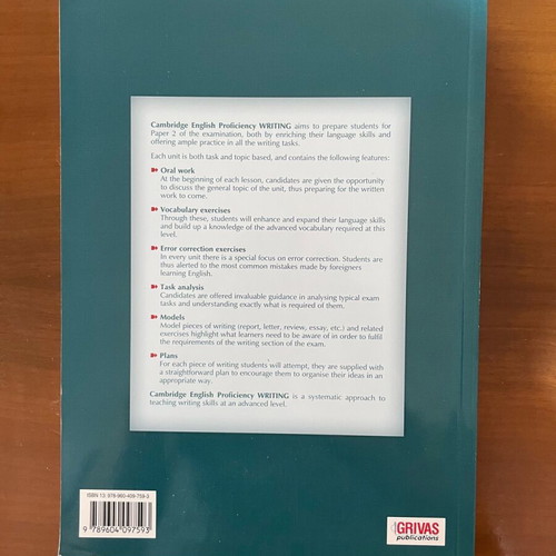 Cambridge English Proficiency Writing Student’s Book like new