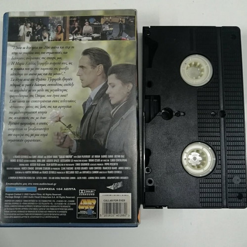 Callas Forever VHS tape, social genre, subtitles