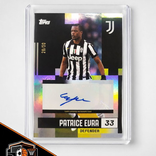 Patrice Evra Juventus autograph card limited 28/50