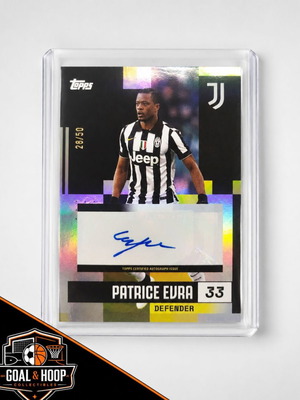 Patrice Evra Juventus autograph card limited 28/50