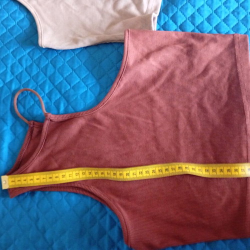 Shein crop tops like new, size S/36, beige and brown, 2 pieces