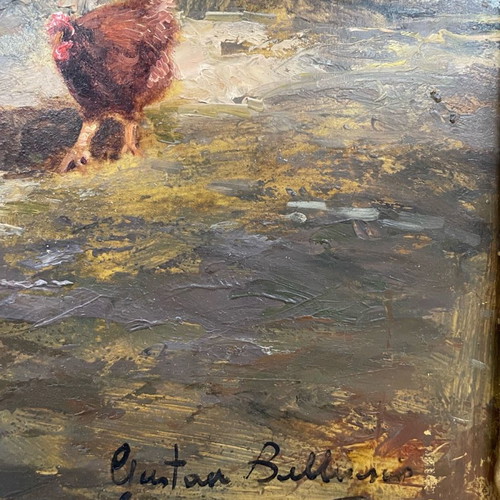 Oil painting by Italian artist like new with gold handmade frame