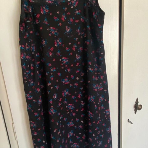 Vans floral dress like new, black with multicolor flowers, size S