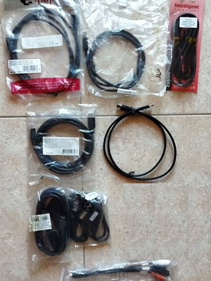 Various cables set of 8 pieces, new
