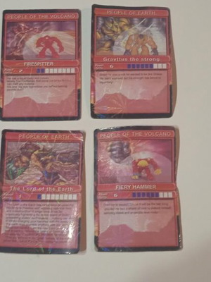 Gormiti cards used, pack