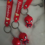 Spiderman keychain red new