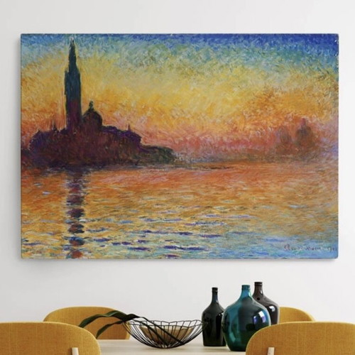 Monet Sunset canvas like new 100x65 cm without frame