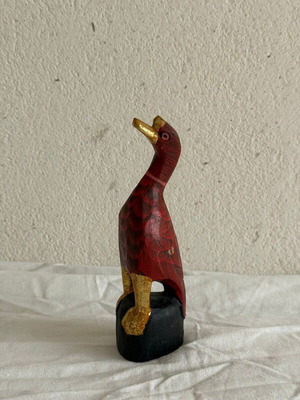Wooden decorative item used, height 14cm