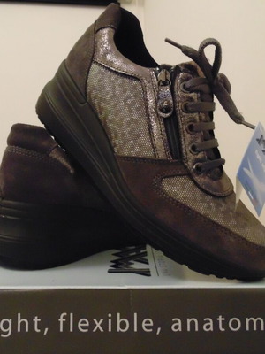 Γυναικεία παπούτσια Imac 100% δερμάτινα καινούργια, γκρι, νούμερο 41