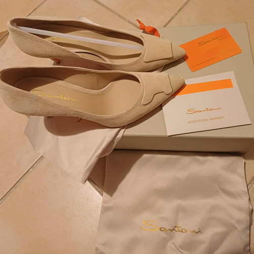 Santoni pumps new, beige, size 37