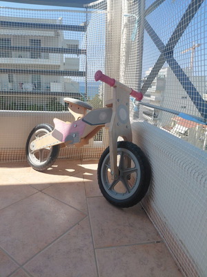 Wooden balance bike with EVA foam wheels