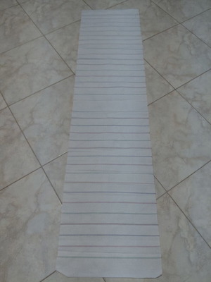Traditional cotton fabric on loom, new, white with colorful stripes