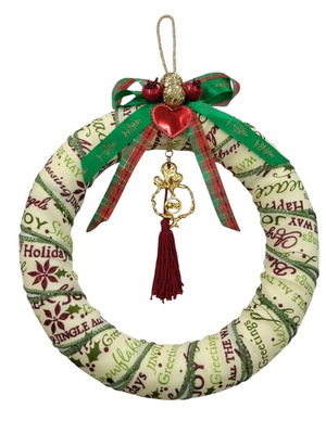 Christmas wreath handmade with "2026" and pomegranate 27cm