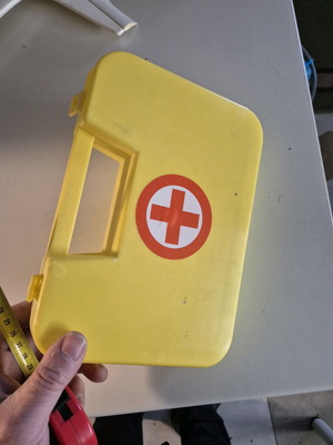 First Aid Kit case like new, yellow durable hard case