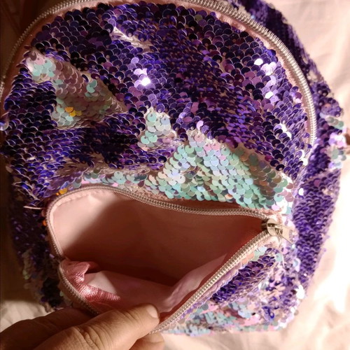 Unicorn kids backpack used, pink purple
