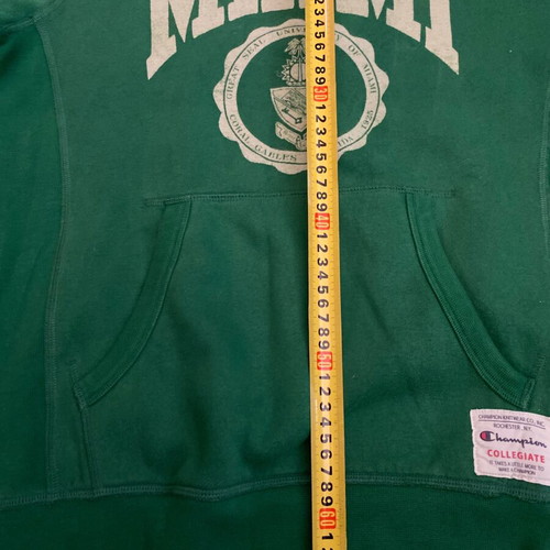 Champion sweatshirt used Miami vintage 80s green size L