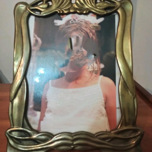 Bronze shabby chic frame gold antique like new