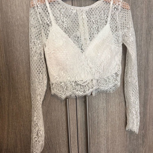 Women's lace blouse white, like new, size XS