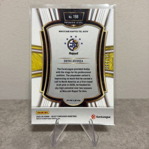 2025-26 Panini Select EuroLeague Orange Ice Prizm #198 Deni Avdija Maccabi card