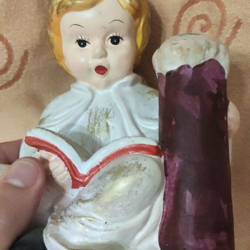 Angel candle holder used, very good condition