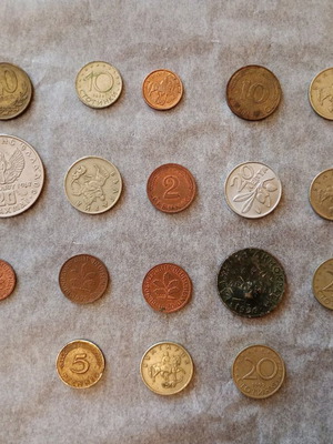 Collectible coins used from various countries