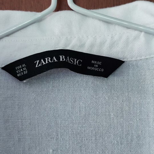 Zara white tunic like new, cotton and viscose, size XL