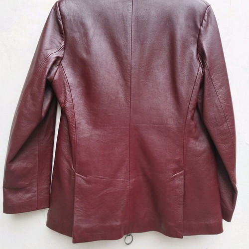 Italian leather jacket used, genuine leather, size 44