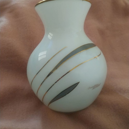 Murano vase vintage crystal used