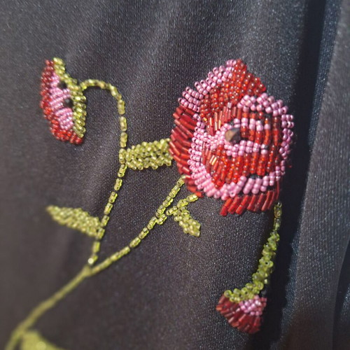 Bill Cost dress with bead embroidery black, like new, size S/M