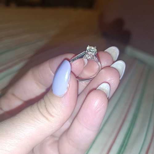 White gold solitaire 14 carat ring used