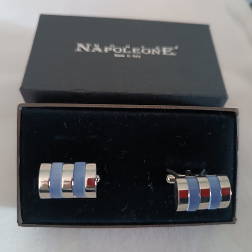 Monte Napoleone cufflinks like new, blue-purple color