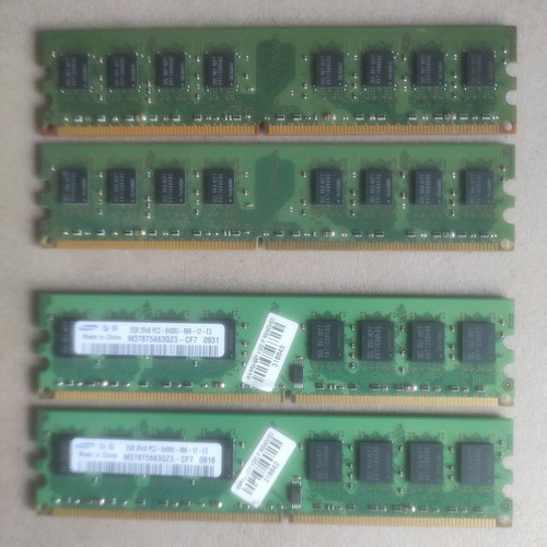 Ram DDR2 8GB (4x2GB) 800MHz PC2-6400U Samsung & HP dual channel set like new
