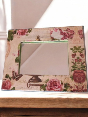 Handmade frame with mirror new 18x14cm
