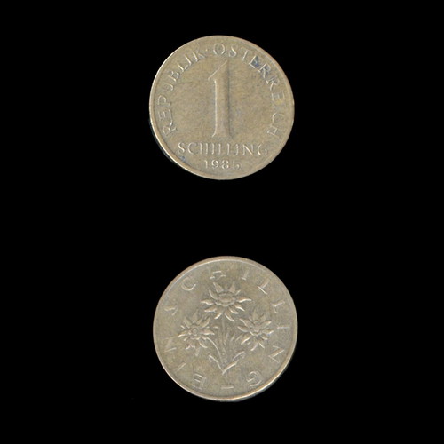 Schilling Austria used, lot of 6 coins 1961-1995