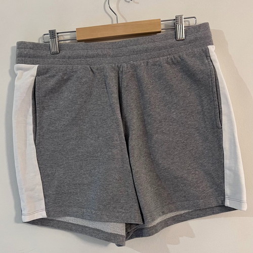 Asos sports shorts cotton, like new, grey and white, size L